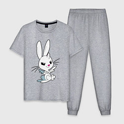 Пижама хлопковая мужская Angel Bunny - my little pony - cartoon, цвет: меланж