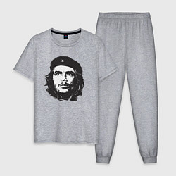 Пижама хлопковая мужская Че Гевара - рисунок, цвет: меланж