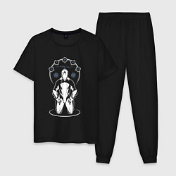 Пижама хлопковая мужская Экскалибур, цвет: черный