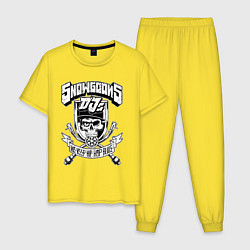 Пижама хлопковая мужская Snowgoons Djs, цвет: желтый