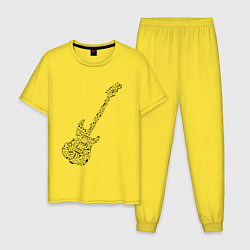 Мужская пижама Гитара из нот