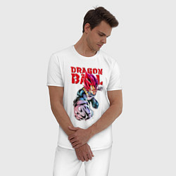 Пижама хлопковая мужская Жемчуг Дракона - Вегета, цвет: белый — фото 2