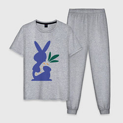 Мужская пижама Синий кролик