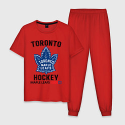 Пижама хлопковая мужская Торонто нхл, цвет: красный