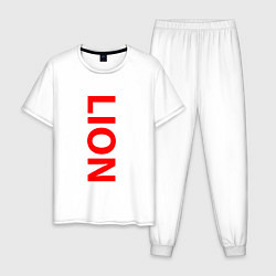 Пижама хлопковая мужская Red Lion, цвет: белый