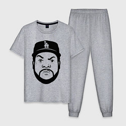 Пижама хлопковая мужская Ice Cube - head, цвет: меланж