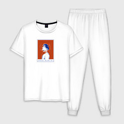 Пижама хлопковая мужская Аниме Леви Аккерман Атака Титанов, цвет: белый