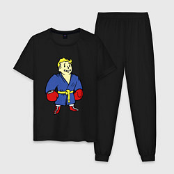 Пижама хлопковая мужская Vault boy - boxer, цвет: черный