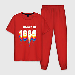 Пижама хлопковая мужская Made in 1985 liquid art, цвет: красный