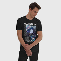 Пижама хлопковая мужская Wanderer Странник, цвет: черный — фото 2