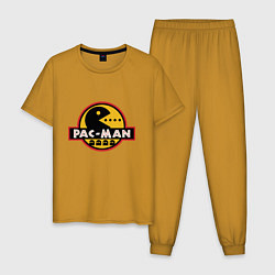 Пижама хлопковая мужская Pac-man game, цвет: горчичный