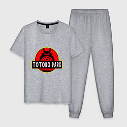 Пижама хлопковая мужская Totoro park, цвет: меланж