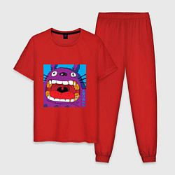 Пижама хлопковая мужская Violet Totoro, цвет: красный