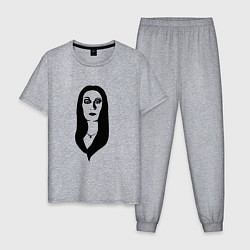 Пижама хлопковая мужская Morticia Addams, цвет: меланж