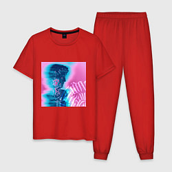 Пижама хлопковая мужская Neo-David, цвет: красный