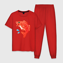 Мужская пижама Красный лещ морской