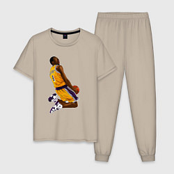 Пижама хлопковая мужская Kobe dunk, цвет: миндальный