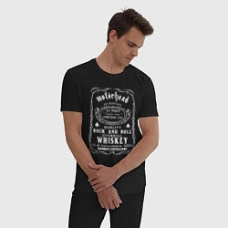 Пижама хлопковая мужская Motorhead в стиле Jack Daniels, цвет: черный — фото 2