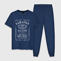 Пижама хлопковая мужская Sabaton в стиле Jack Daniels, цвет: тёмно-синий
