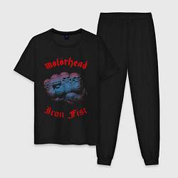 Пижама хлопковая мужская Motorhead Iron Fist, цвет: черный