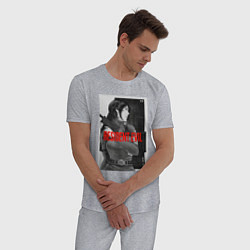 Пижама хлопковая мужская Ада Вонг - Resident evil, цвет: меланж — фото 2