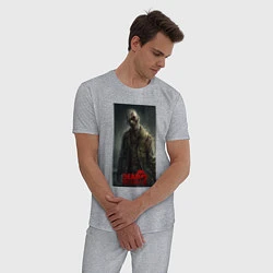 Пижама хлопковая мужская Зомби мертый остров, цвет: меланж — фото 2