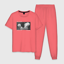 Пижама хлопковая мужская Эрен Йегер: преображение, цвет: коралловый