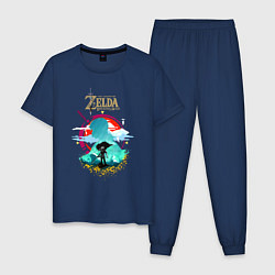 Пижама хлопковая мужская The Legend of Zelda - Link, цвет: тёмно-синий