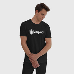 Пижама хлопковая мужская Team Liquid art, цвет: черный — фото 2
