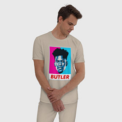 Пижама хлопковая мужская Butler, цвет: миндальный — фото 2