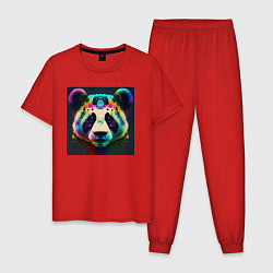 Мужская пижама Красочная панда - нейросеть