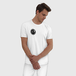 Пижама хлопковая мужская Invictus Gaming лого, цвет: белый — фото 2