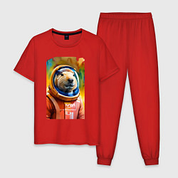 Мужская пижама Capybara astronaut - NASA - neural network