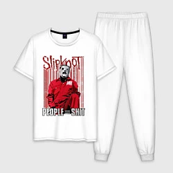 Пижама хлопковая мужская Slipknot Corey, цвет: белый