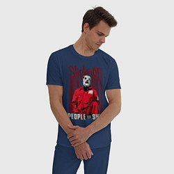 Пижама хлопковая мужская Slipknot Corey, цвет: тёмно-синий — фото 2