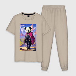 Мужская пижама Панда в стране чудес - нейросеть
