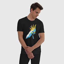 Пижама хлопковая мужская Попугай WPAP, цвет: черный — фото 2
