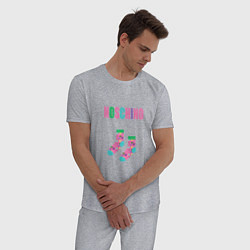 Пижама хлопковая мужская NOSCHINO, цвет: меланж — фото 2