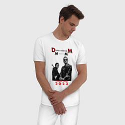 Пижама хлопковая мужская Depeche Mode 2023 Memento Mori - Dave & Martin 03, цвет: белый — фото 2