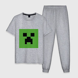 Мужская пижама Minecraft creeper face