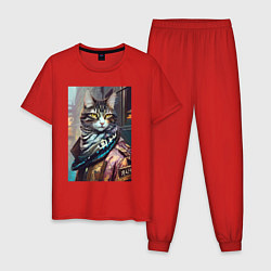 Мужская пижама Городской котяра - модник