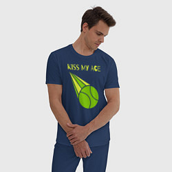 Пижама хлопковая мужская Tennis ace, цвет: тёмно-синий — фото 2