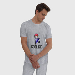 Пижама хлопковая мужская Cool kid, цвет: меланж — фото 2