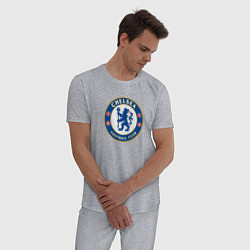 Пижама хлопковая мужская Chelsea fc sport, цвет: меланж — фото 2