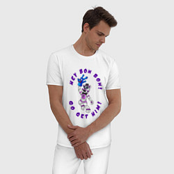 Пижама хлопковая мужская Фантайм Фредди и Бон Бон, цвет: белый — фото 2