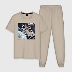 Мужская пижама Панда астронавт