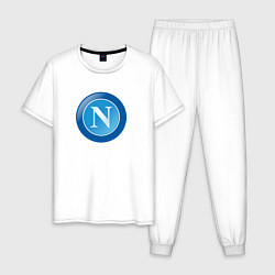 Пижама хлопковая мужская Napoli sport club, цвет: белый