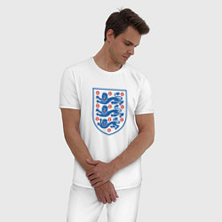 Пижама хлопковая мужская Англия фк, цвет: белый — фото 2