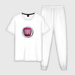 Пижама хлопковая мужская Fiat Italy, цвет: белый