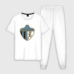 Пижама хлопковая мужская Атланта футбольный клуб, цвет: белый